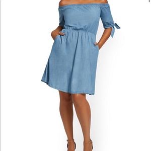 SUMMER SALE: Light wash denim dress